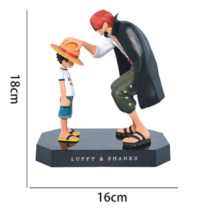 Figurine One Peace Shanks et luffy 18CM